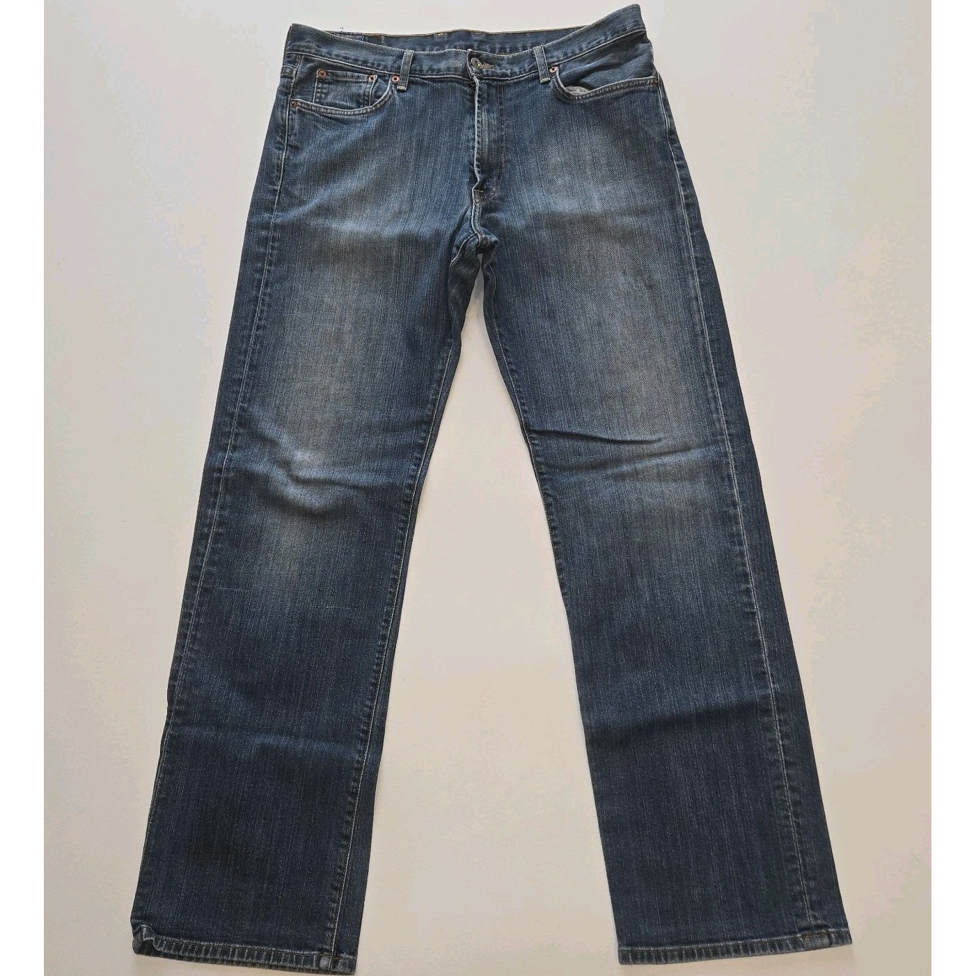 Lucky Brand 182 Bootleg Jeans Mens 36x32 Made In Usa Stretch Blue Denim Bootcut